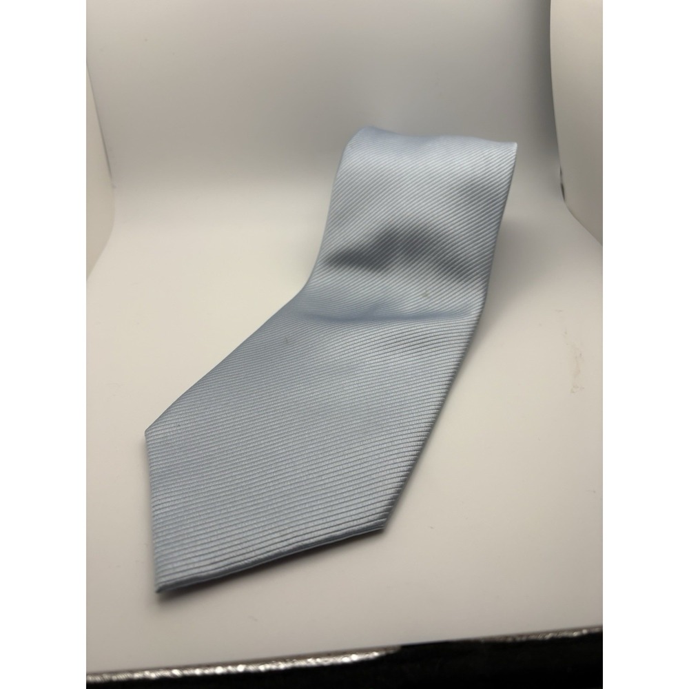Banana Republic Mens Blue Silk Geometric Ribbed Classic Neck Tie